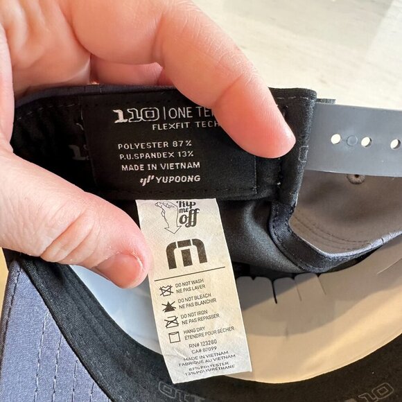 Travis Mathew Cuater Golf Flexfit Tech‎ 110 I One Ten Gray Yellow Snapback NWT - Picture 3 of 6